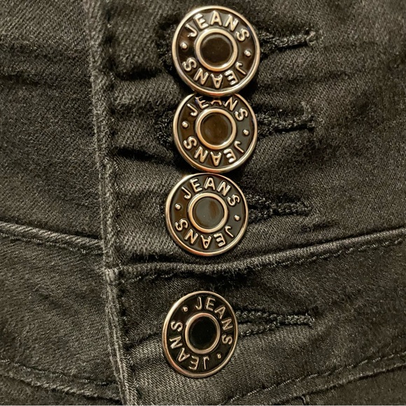 Silver Crush Skinny Jeans Women’s Size 13/14 (Fits small) High Waisted Button Up - Picture 2 of 6